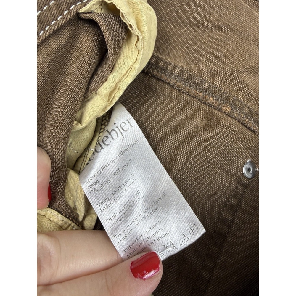 Rodebjer Eileen Ranch Cotton Pants in Dark Brown Size M EUC - Picture 10 of 11
